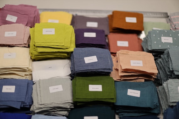 Fabric samples/READY TO SHIP/Linen swatches/Color swatches/Linen fabric samples set