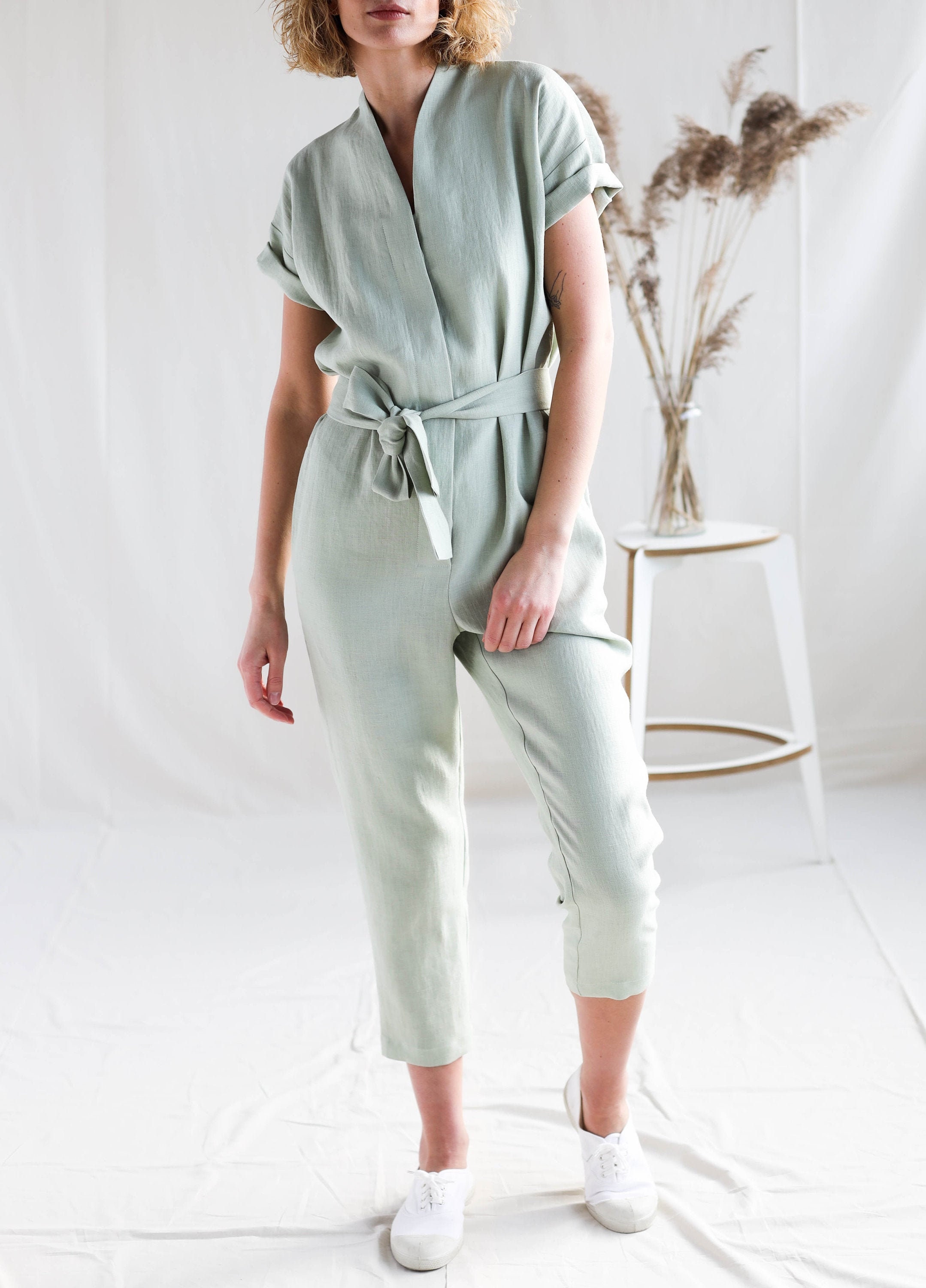 Sage green playsuit on sale