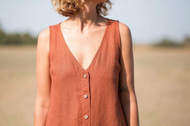 Maternity linen sleeveless wide leg jumpsuit Maternity clothes OFFON CLOTHING