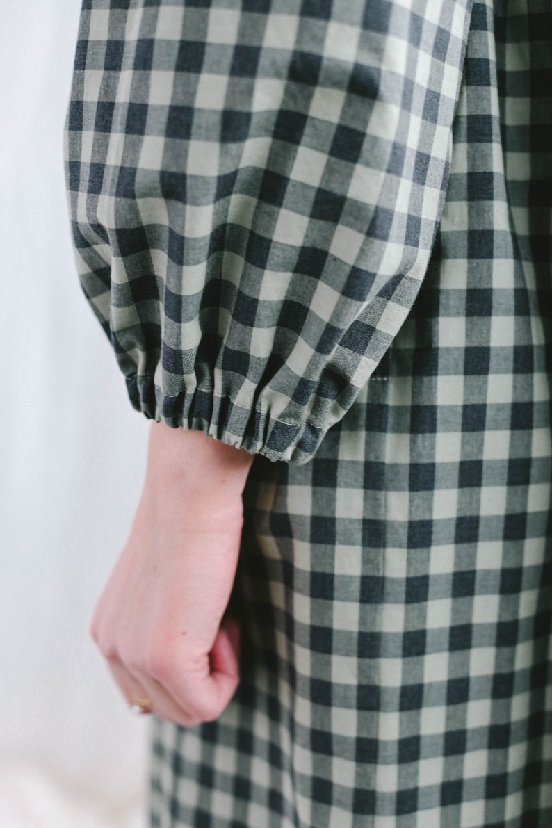 Gingham organic cotton dress EMMA
