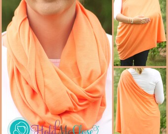 Super SALE! Sunset 100% Organic Cotton Hold Me Close Nursing Scarf - Nursing Cover - Infinity Nursing Scarf - Nursing Poncho