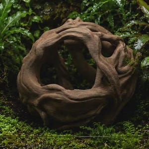 3D Printed Organic Root Orb Hideout Terrarium Aquarium - Terrarium Decor - Choose Colour & Size