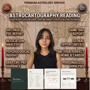 Gepersonaliseerd astrocartografisch rapport | Astrologische consultatie bij verhuizing (PDF)