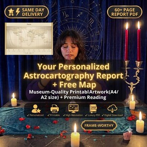 Mappa astrocartografica personalizzata / Rapporto sul tema natale / Lettura AstroMap / Dove viaggiare / Guida al trasferimento / PDF sul trasferimento