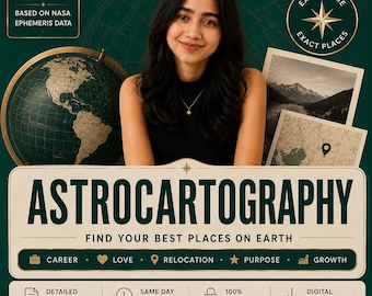 Lettura astrocartografica su dove trasferirmi, la migliore città e il miglior paese in cui vivere e lavorare, astrologia per il trasferimento, consulenza per i cambiamenti di vita