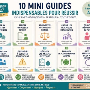 Mini‑Guide Méthodo BTS Diététique 2027 – Le pack indispensable pour réussir vos études de cas (10 fiches premium)