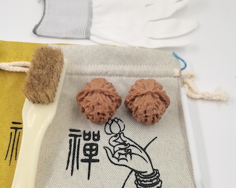 Coffret cadeau Wenwan Premium Apple Orchard Lion Head Walnut Pair, objet anti-stress portable de collection