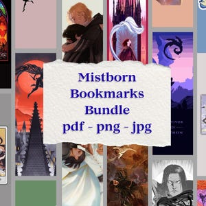 15 Epic Fantasy Printable Bookmarks | PDF PNG JPG | High Fantasy Bookmark Bundle | Book Lover Gift | Instant Download