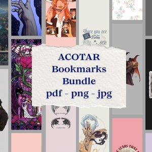 15 Romantasy Printable Bookmarks | PDF PNG JPG | Fantasy Reader Bookmark Bundle | Book Lover Gift | Instant Download