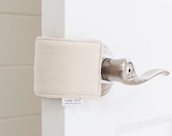 Original Cushy Closer Door Cushion - Natural/Creamy Beige - Door Latch Cover - No Slam - Sleep Aid