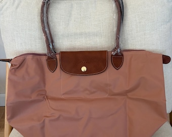 Longchamp LE PLIAGE Stor Tote Bag Tea Pink Återvunnen Canvas