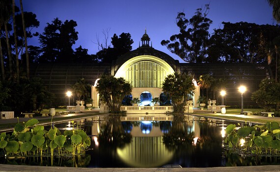 Botanical Garden Balboa Park San Diego At Night Wall Art Etsy