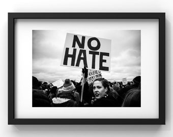 No Hate - Black and White Photo - Original Limited Edition Print - Photography - Wall Decoration