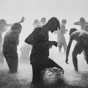 Les baigneurs du Trocadero Photo en noir et blanc Tirage Original en Edition Limitée Photographie Décoration Murale image 2