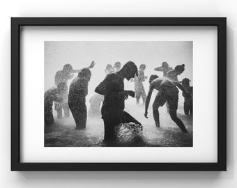 Les baigneurs du Trocadero - Photo en noir et blanc - Tirage Original en Edition Limitée - Photographie - Décoration Murale