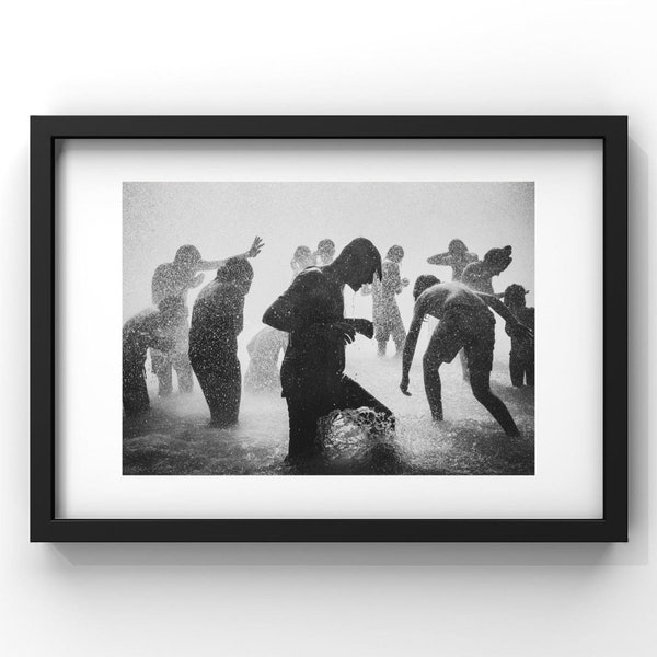 Les baigneurs du Trocadero - Photo en noir et blanc - Tirage Original en Edition Limitée - Photographie - Décoration Murale