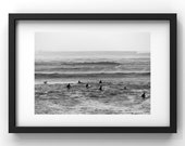 Fine Art Ocean Surf Print - Minimalist black and white photography Saint-Jean-de-Luz Fine Art Photography Wall Decor