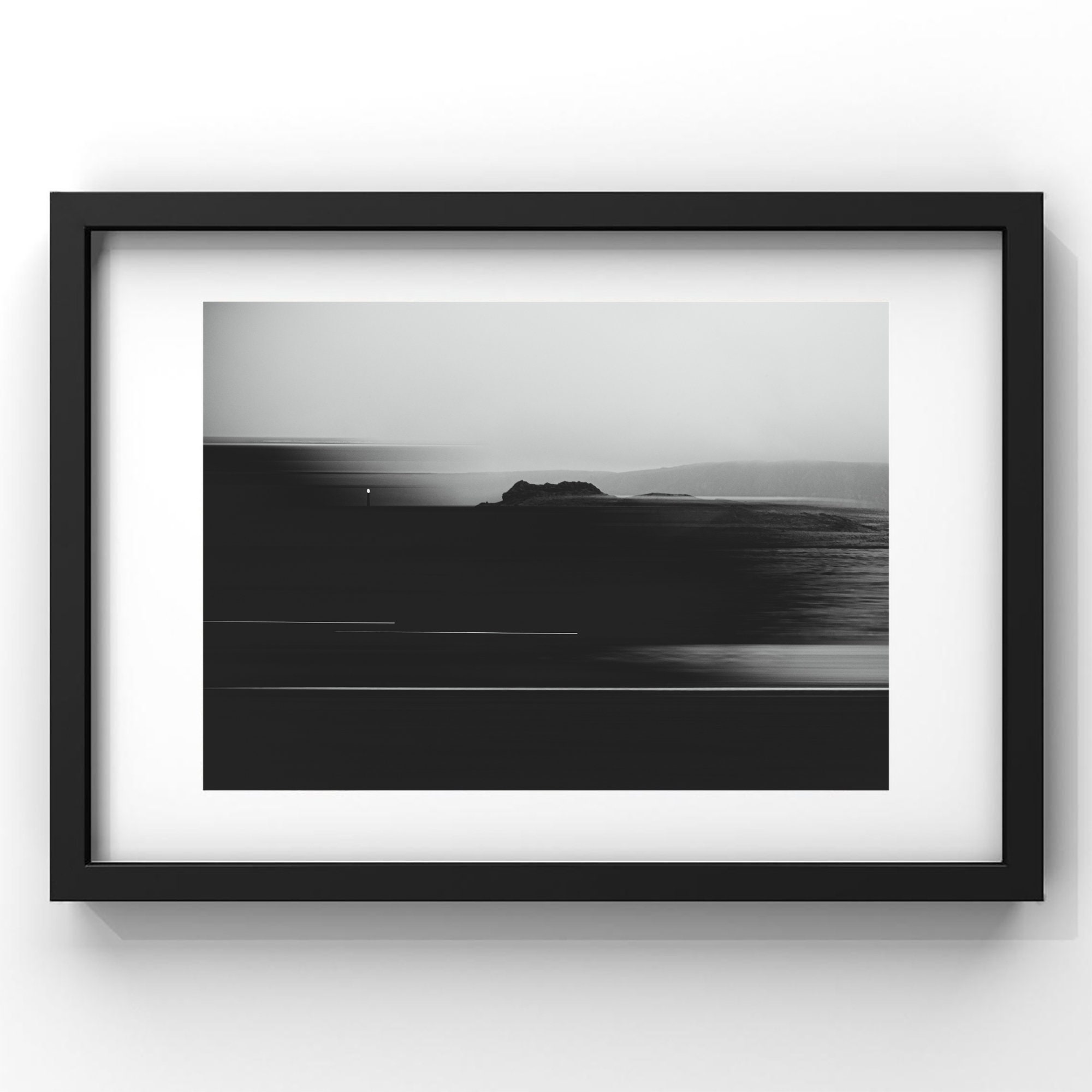 Iceland Serenity Wall Art - Black & White Landscape Print - Contemporary Nordic Decor - Scandinavian Travel Souvenir