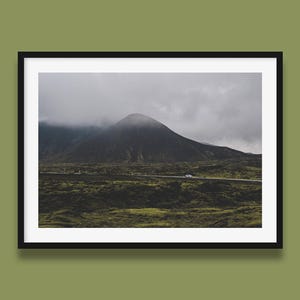 Icelandic Landscape Photography Print | Moody Mountain Scene with Fog | Fine Art Nordic Travel Photography for Home Décor or Office