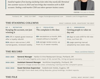 Career Change Resume Template + Cover Letter | Editable in Canva | ATS-Friendly | Instant Download