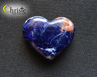 Natural Blue Sodalite Heart Cabochon 25x29x7mm (AG23 JAN011)