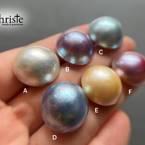 Organic Mabe Pearl Cabochon 17-18mm IB choose preferred color/pieces MB24 FEB003 image 4