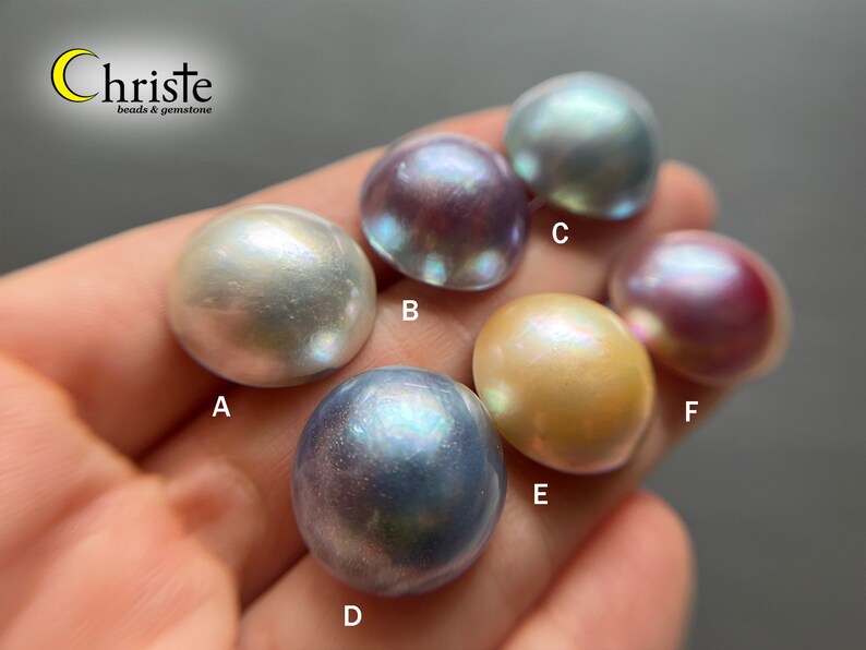 Organic Mabe Pearl Cabochon 17-18mm IB choose preferred color/pieces MB24 FEB003 image 4