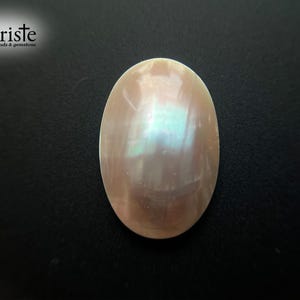 Light Peach Osmena Pearl Shell Cabochon oval size 17.5x26.2x5.8mm (OP25 MAR007)