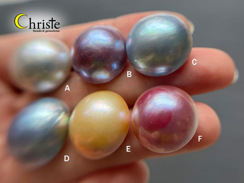 Organic Mabe Pearl Cabochon 17-18mm IB choose preferred color/pieces MB24 FEB003 image 3