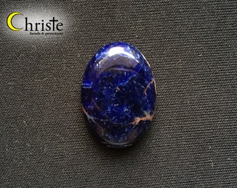 Natural Blue Sodalite Oval Cabochon 23x32.5x6.5mm (AG23 JAN010)