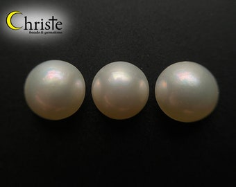 White Mabe Pearl Round Trio (3pcs) 10-10.3mm (MB23 JUL005)