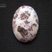 White Maroon Purple Batik Agate Cabochon oval 27.5x39x6mm (B)