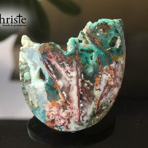 Chrysocolle de cuivre en calcédoine Cabochon forme libre 32.1x31.3x6.3mm (CCC22 AUG027)