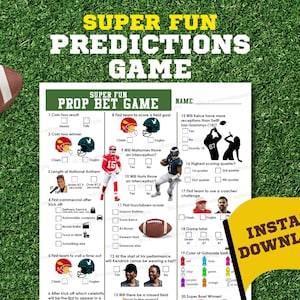 Juego de predicción para el GRAN partido, juego de apuestas superdivertido, predicciones de fútbol: descarga instantánea en formato PDF imprimible