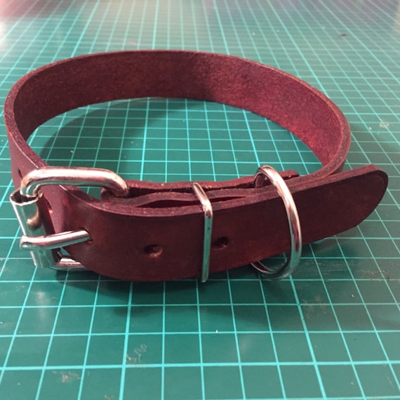 etsy leather dog collar