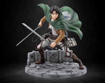 Levi Ackerman STL File | Humanity's Strongest Soldier Figure | ODM Gear 3D Print | Resin Statue Digital Download