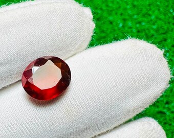 Natürlicher Hessonit-Granat, 7,40 ct, 12 x 10 mm, facettierter Ovalschliff für Vintage-Halo-Ringe, Astrologie-Liebhaber
