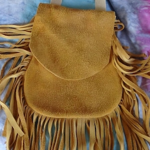 Sale! Handmade Commercially Tanned Sueded LEATHER Possibles bag