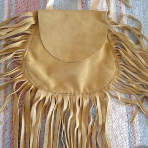 Sale! Handmade commercially tanned sueded LEATHER possibles bag