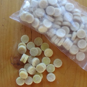 500- 44-45 Cal 5 Packages- Natural Pre-Lubed 100% Wool Wads