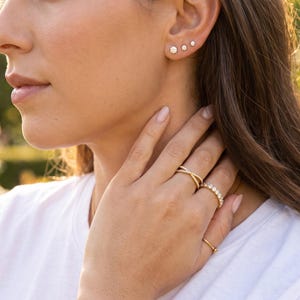 Titanium Flat Back Stud Earrings, Implant Grade Tiny Flatback Studs, Caitlyn Minimalist Helix Tragus Conch, Second Hole Waterproof Earrings
