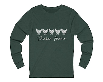 Huhn Mama Langarm Shirt, Huhn Mama Geschenk, Bauernhof Mädchen Geschenk, Homestätter Shirt, Homestätter Geschenk, Huhn Liebhaber Shirt, Huhn Shirt