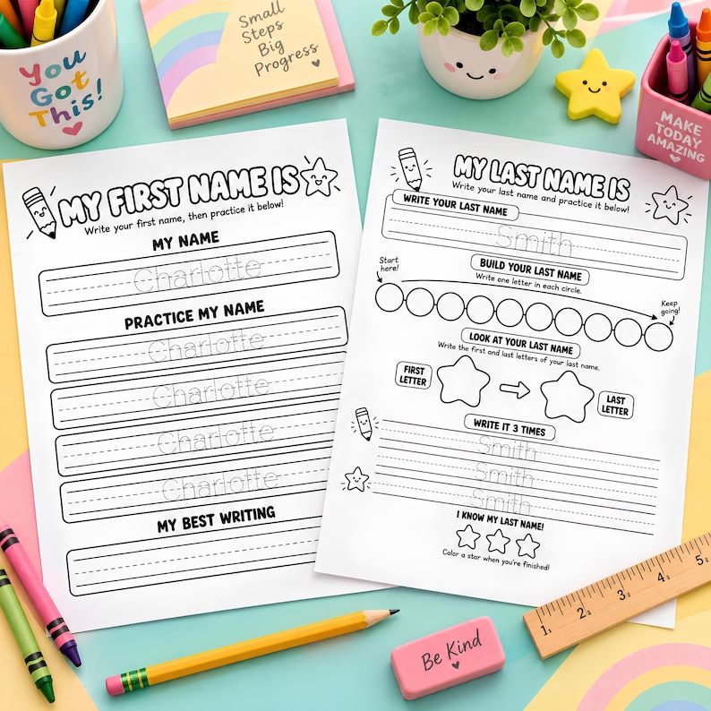 Personalized Name Tracing Workbook, Custom Name Practice, Preschool ...
