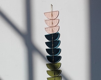 SARTA #33 // stained glass decor, window decor, wall hanging, modern stained glass, minimal stained glass
