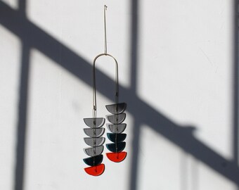 TANDEM SARTA #31 // stained glass decor, window decor, wall hanging, modern stained glass, minimal stained glass