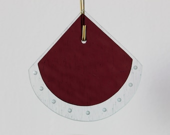 Pendant #36 // stained glass decor, window decor, wall hanging, modern stained glass, minimal stained glass