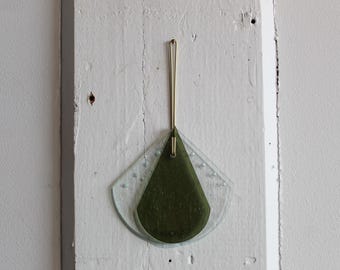 Pendant #33 // stained glass decor, window decor, wall hanging, modern stained glass, minimal stained glass
