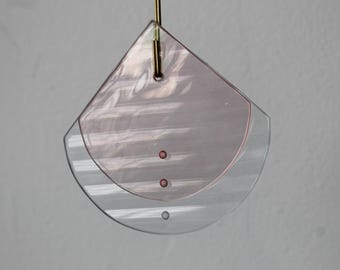 Pendant #39 // stained glass decor, window decor, wall hanging, modern stained glass, minimal stained glass