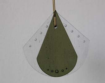 Pendant #33 // stained glass decor, window decor, wall hanging, modern stained glass, minimal stained glass