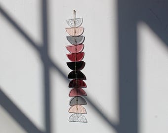 SARTA #35 // stained glass decor, window decor, wall hanging, modern stained glass, minimal stained glass
